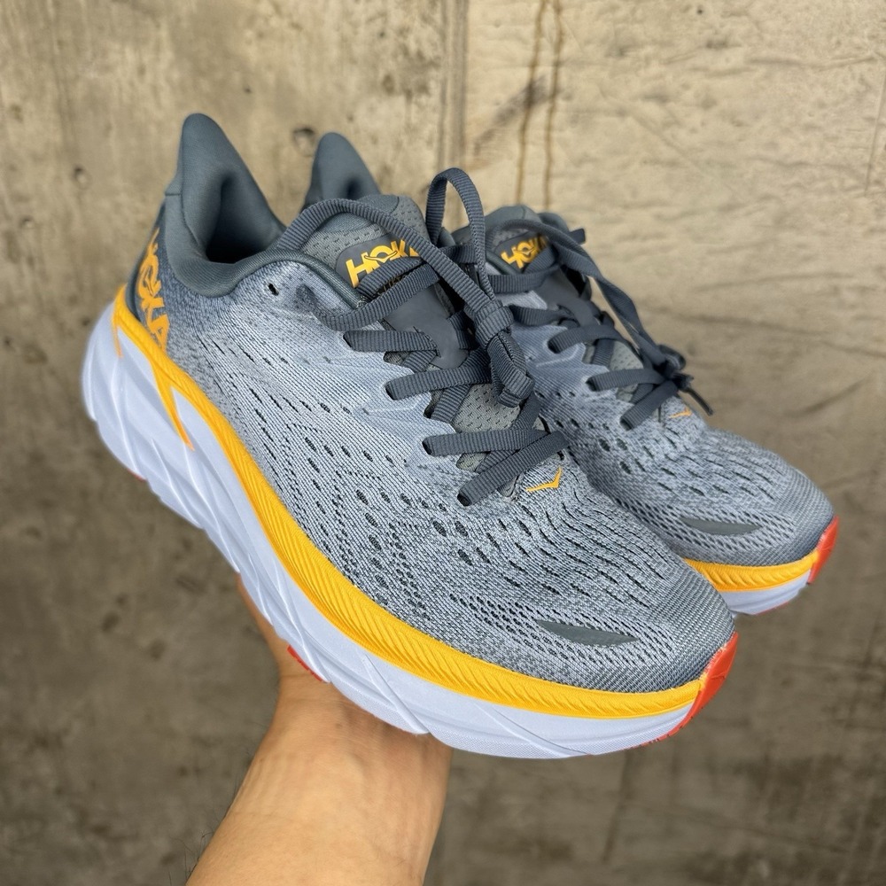Size 7D - Hoka One One HOKA Clifton 8 Wide Goblin Blue Mountain Spring - Picture 14 of 16